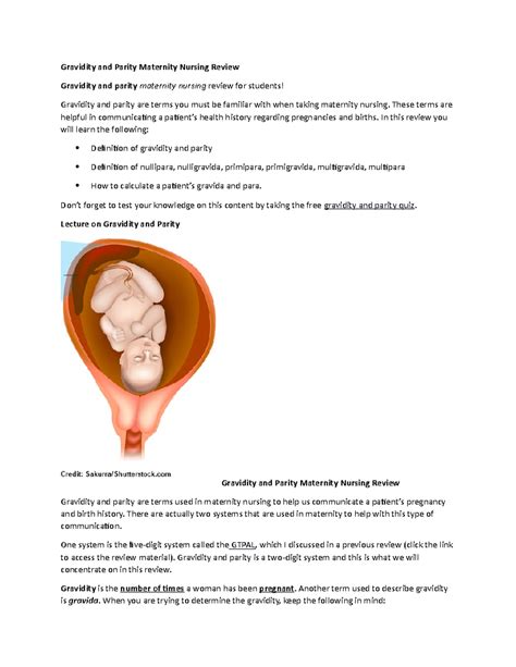 Gravidity and Parity Examples Maternity Nursing NCLEX Review .